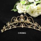 Golden Sweetheart Bridal comb;Dancer regal;Bridesmaid Tiaras;opera Rhinestone Wedding tiara#4598g
