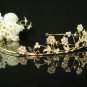Golden Bridal Headpiece;Dancer regal;Bridesmaid Tiaras;opera Rhinestone Wedding tiara#531g