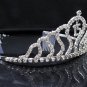 Sweet Happy Birthday 15 Silver Rhinestone tiara;Huge Headpiece;Dancer regal;Girls Tiaras #6093