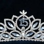 15 Sweet Happy Birthday Silver Rhinestone tiara;Fancy Headpiece;Dancer regal;Girls Tiaras #1038b