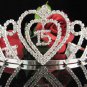 Sweet Happy Birthday 15 Silver Rhinestone tiara;Fancy Headpiece;Dancer regal;Girls Tiaras #1002