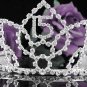 Huge Sweet Happy Birthday 15 Silver Rhinestone tiara;Fancy Headpiece;Dancer regal;Girls Tiaras #1054