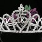 Round Sweet Happy Birthday 15 Silver Rhinestone tiara; Headpiece;Dancer regal;Girls Tiaras #1060
