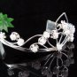 Porcelain Silver Bridal Headpiece;Dancer regal;Bridesmaid Tiaras;opera Rhinestone Wedding tiara#4881
