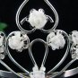 Porcelain Silver Bridal Headpiece;Dancer regal;Bridesmaid Tiaras;opera Rhinestone Wedding tiara#4881