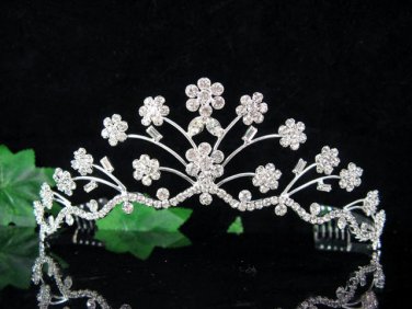 Silver Bridal Headpiece;Dancer regal;Elegance Bridesmaid Tiaras;opera Rhinestone Wedding tiara#774s