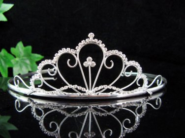 Silver Bridal Headpiece; Dancer regal;Bridesmaid Tiaras;opera Rhinestone Wedding tiara#3658