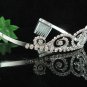 Silver Bridal Headpiece; Dancer regal;Bridesmaid Tiaras;opera Rhinestone Wedding tiara#2246