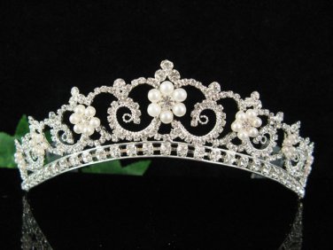 Bridal Headpiece;Elegance Dancer Opera regal;Bridesmaid Tiaras;Silver Rhinestone Wedding tiara#4675