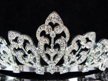 Wedding Headpiece;Elegance Dancer Opera regal;Bridesmaid Tiaras;Silver Rhinestone Bridal tiara#T28