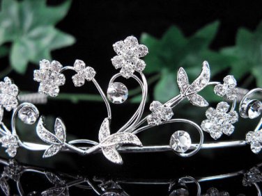 Wedding Tiara;Elegance Dancer Opera regal;Bridesmaid Tiaras;Silver Rhinestone Bridal tiara#531