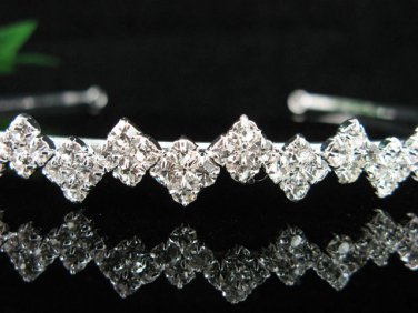 Wedding Headband;Elegance Dancer Opera regal;Bridesmaid Tiaras;Silver Rhinestone Bridal tiara#416