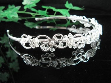 Wedding Headband;Elegance Dancer Opera regal;Bridesmaid Tiaras;Silver Rhinestone Bridal tiara#4402