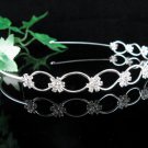 Bridal Headband;Elegance Dancer Opera regal;Bridesmaid Tiaras;Silver Rhinestone Wedding tiara#1072