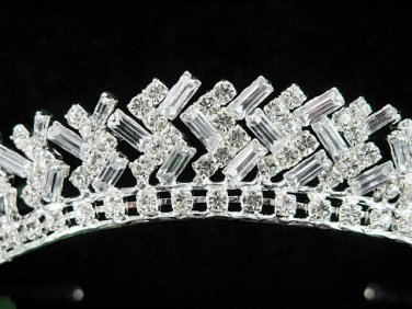 Wedding Headpiece;Elegance Dancer Opera regal;Bridesmaid Tiaras;Silver Rhinestone Bridal tiara#1561