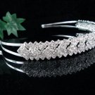 Wedding Headband;Elegance Dancer Opera regal;Bridesmaid Tiaras;Silver Rhinestone Bridal tiara#711110
