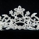Wedding Headpiece;Elegance Dancer Opera regal;Bridesmaid Tiaras;Silver Rhinestone Bridal tiara#613