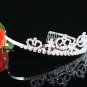 Bridal tiara;Silver Wedding Headpiece;Rhinestone Elegance Dancer Opera regal;Bridesmaid Tiaras#843
