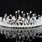 Fancy Silver Bridal tiara;Wedding Headband;Rhinestone Dancer Opera regal;Bridesmaid Tiaras#9860