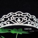 Fancy Silver Bridal tiara;Wedding Headpiece;Rhinestone Dancer Opera regal;Bridesmaid Tiaras#109