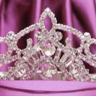 Fancy Silver Bridal tiara;Wedding Headpiece;Rhinestone Dancer Opera regal;Bridesmaid Tiaras#226