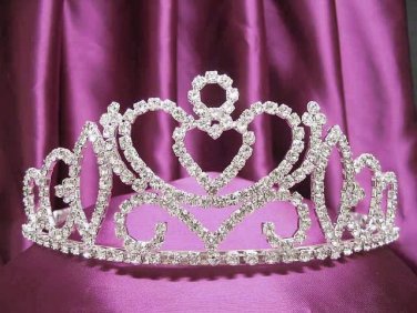 Fancy Silver Bridal tiara;Wedding Headpiece;Rhinestone Dancer Opera regal;Bridesmaid Tiaras#140