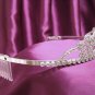 Fancy Silver Bridal tiara;Wedding Headpiece;Rhinestone Dancer Opera regal;Bridesmaid Tiaras#206