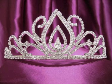 Fancy Silver Bridal tiara;Wedding Headpiece;Rhinestone Dancer Opera regal;Bridesmaid Tiaras#282