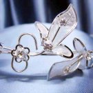Wedding Headband;Silver Fancy Bridal headpiece;Rhinestone Dancer Opera regal;Bridesmaid Tiaras#1797s