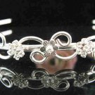 Silver Wedding Headband ;Bridal headpiece;Rhinestone Dancer Opera regal;Bridesmaid Tiaras#133