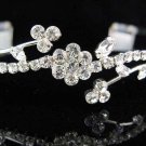 Silver Wedding Headband ;Bridal headpiece;Rhinestone Dancer Opera regal;Bridesmaid Tiaras#1745