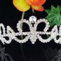 Silver Wedding imperial ;Bridal headpiece;Rhinestone Dancer Opera regal;Bridesmaid Tiaras#274