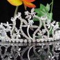 Silver Wedding imperial ;Bridal headpiece;Rhinestone Dancer Opera regal;Bridesmaid Tiaras#5501