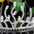 Silver Wedding imperial ;Bridal headpiece;Rhinestone Dancer Opera regal;Bridesmaid Tiaras#5242