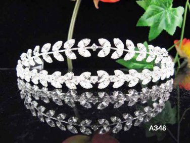 Silver Wedding imperial ;Bridal headpiece;Rhinestone Dancer Opera regal;Bridesmaid Tiaras#348