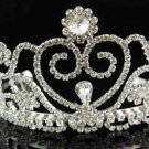 Silver Wedding imperial ;Bridal headpiece;Rhinestone Dancer Opera regal;Bridesmaid Tiaras#519