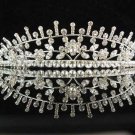 Silver Wedding imperial ;Bridal headpiece;Rhinestone Dancer Opera regal;Bridesmaid Tiaras#684