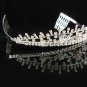 Silver Wedding imperial ;Bridal headpiece;Rhinestone Dancer Opera regal;Bridesmaid Tiaras#684