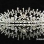 Silver Wedding imperial ;Bridal headpiece;Rhinestone Dancer Opera regal;Bridesmaid Tiaras#684