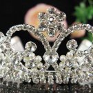 Silver Wedding imperial ;Bridal headpiece;Rhinestone Dancer Opera regal;Bridesmaid Tiaras#790