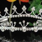 Wedding Silver Imperial ;Bridal headpiece;Rhinestone Dancer Opera Tiara;Bridesmaid Tiaras#946