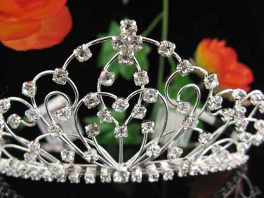 Wedding Silver Imperial ;Bridal headpiece;Rhinestone Dancer Opera Tiara;Bridesmaid Tiaras#1021s