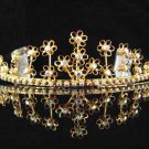 Golden Wedding Imperial ;Bridal headpiece;Rhinestone Dancer Opera Tiara;Bridesmaid Tiaras#2119g
