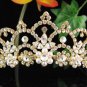 Golden Wedding Imperial ;Bridal headpiece;Rhinestone Dancer Opera Tiara;Bridesmaid Tiaras#3053g