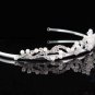Wedding Silver Pearl Tiara ;Bridal headpiece;Rhinestone Dancer Opera Tiara;Bridesmaid Tiaras#6425