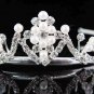 Wedding Silver Pearl Tiara ;Bridal headpiece;Rhinestone Dancer Opera Tiara;Bridesmaid Tiaras#6425