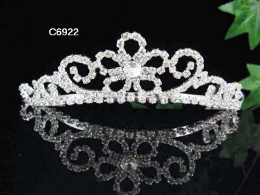 Wedding Silver Tiara;Bridal headpiece;Rhinestone Dancer Opera Tiara;Bridesmaid Tiaras#6922