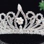 Wedding Silver Tiara;Bridal headpiece;Rhinestone Dancer Opera Tiara;Bridesmaid Tiaras#7154