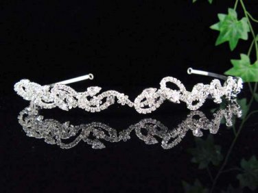 Wedding Silver Tiara;Bridal headpiece;Rhinestone Dancer Opera Tiara;Bridesmaid Tiaras#7156