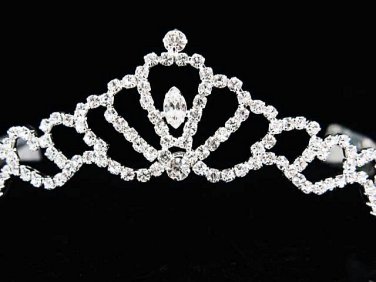 Wedding Silver Tiara;Bridal headpiece;Rhinestone Dancer Opera Tiara;Bridesmaid Tiaras#7193